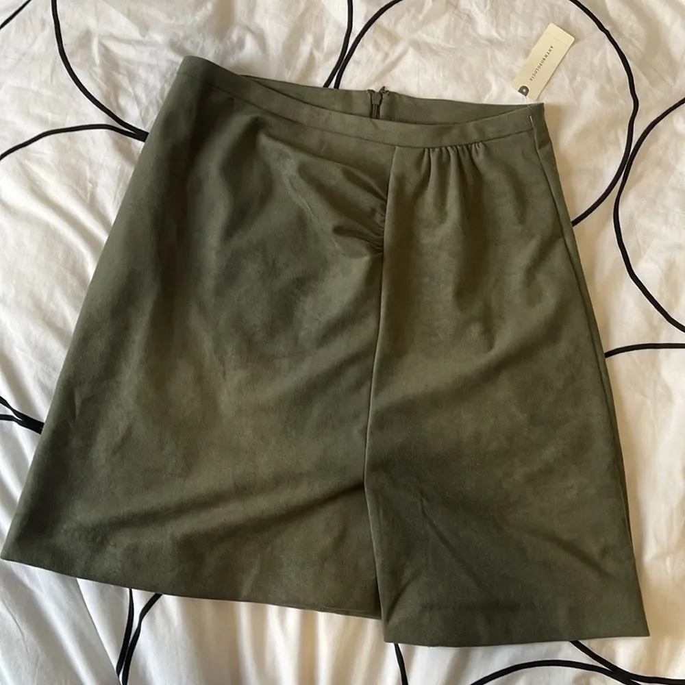 NWT Anthropologie Roxanna Sueded Mini Skirt